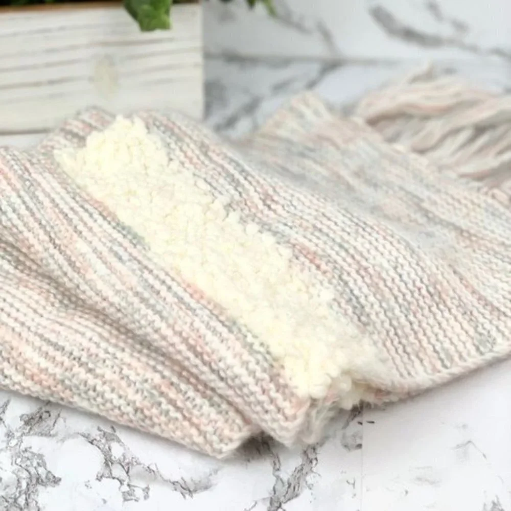 Knitted Fringe Scarf